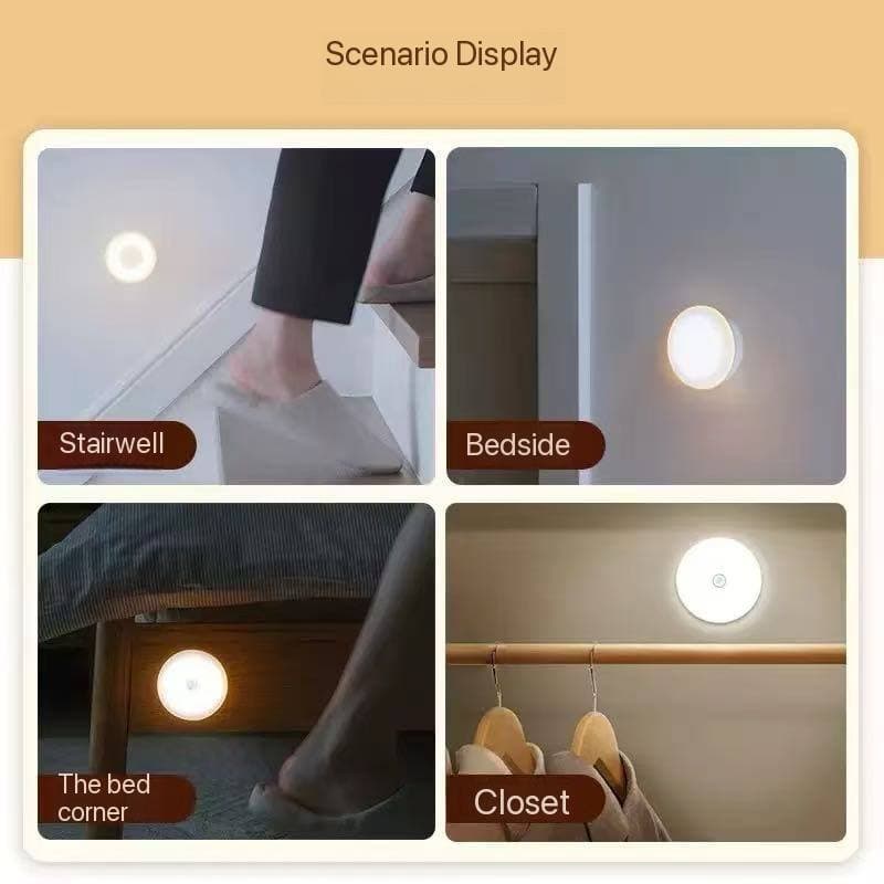 1pc Motion-Sensor Night Light And Long Press to Adjust Brightness - image 1