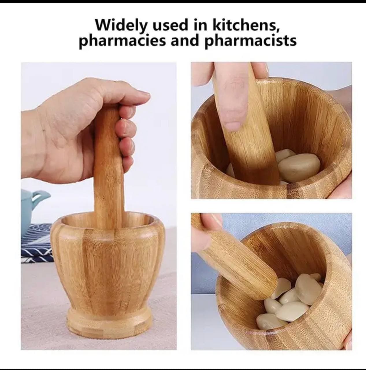 2PCS/SET MULTIPURPOSE MORTAR & PESTLE AS KITCHEN/BEAUTY TOOL - image 1