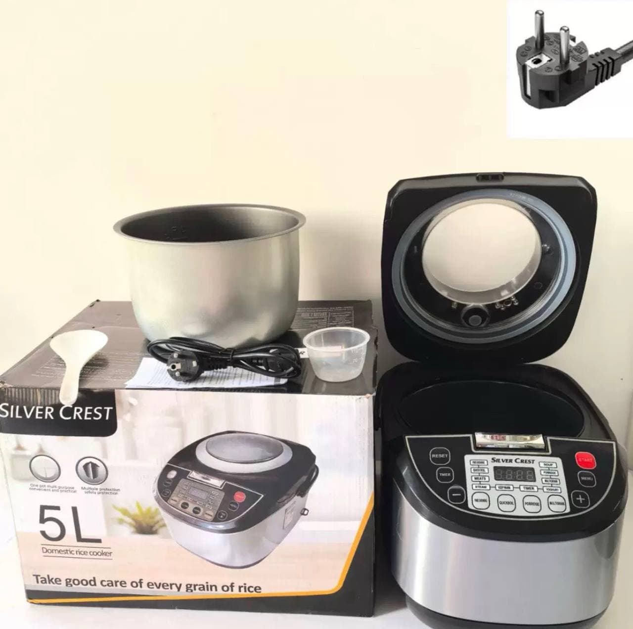 SILVER LOVE (900W) MULTI-FUNCTIONAL INTELLIGENT AUTOMATIC DELUXE ELECTRIC 5L RICE COOKER - 3D SOLID HEATING ‘STYLE 002’ - image 1
