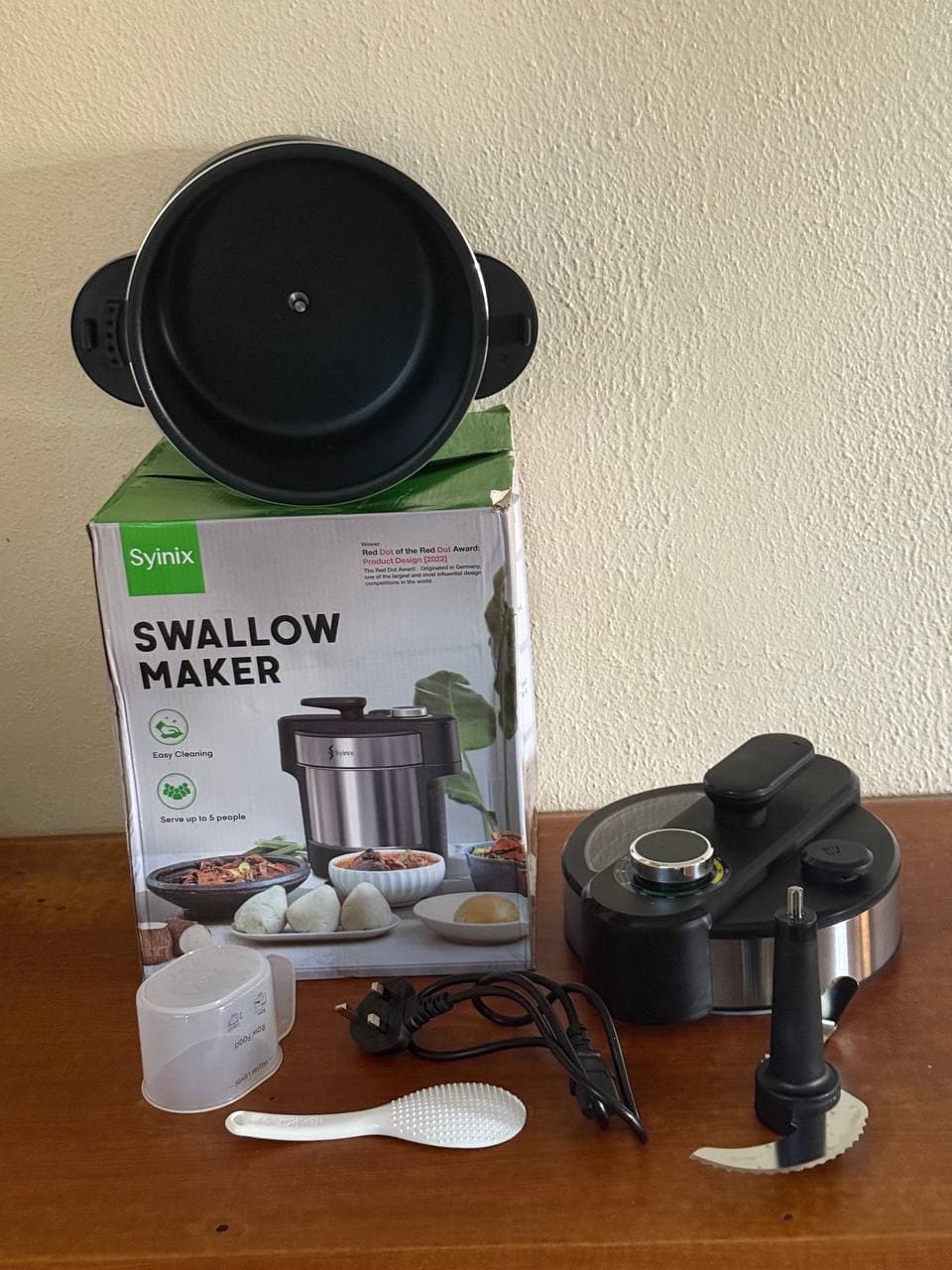 5L ‘FULLY AUTOMATIC ONE-TOUCH OPERATION’ SYINIX MULTIFUNCTIONAL COOKING & POUNDING ELECTRIC SWALLOW MAKER - image 1