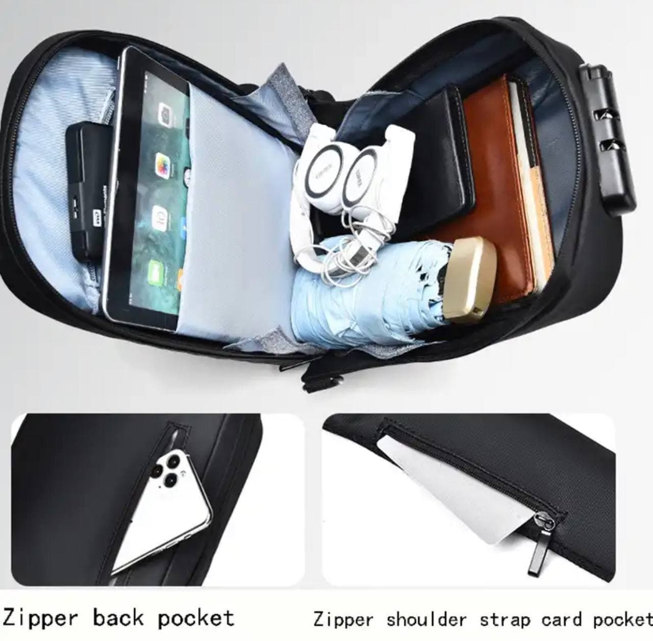ANTI-THEFT MULTIFUNCTION WATERPROOF TRAVEL PACK MESSENGER CROSSBODY UNISEX BAG - image 1