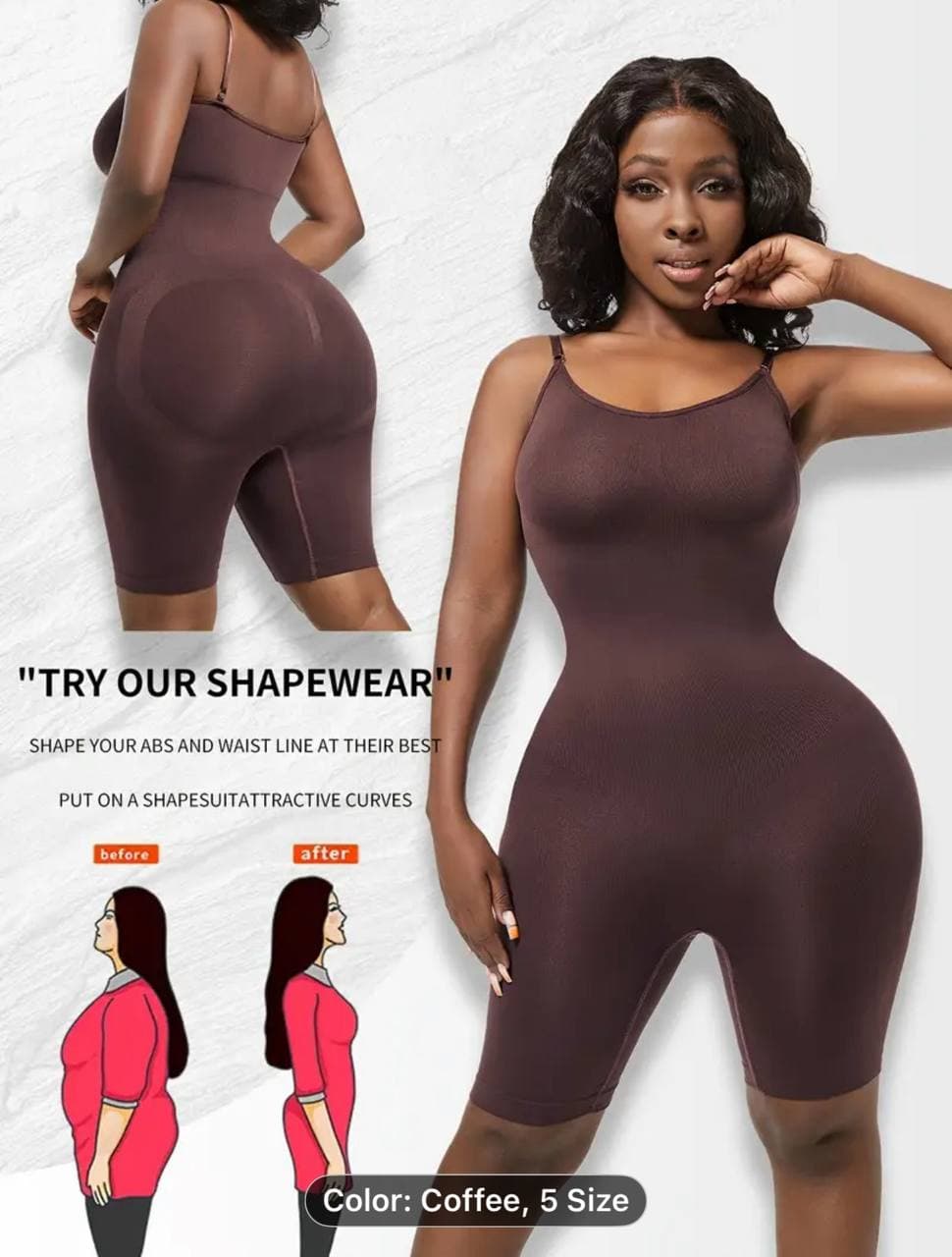 HIGH QUALITY ‘HIGH-BACK DESIGN’ FULL BODY SHAPER/SHAPEWEAR - BREAST LIFTING TUMMY SHAPING WAIST SLIMMING HIP ENHANCING (BODYSUIT) - image 1