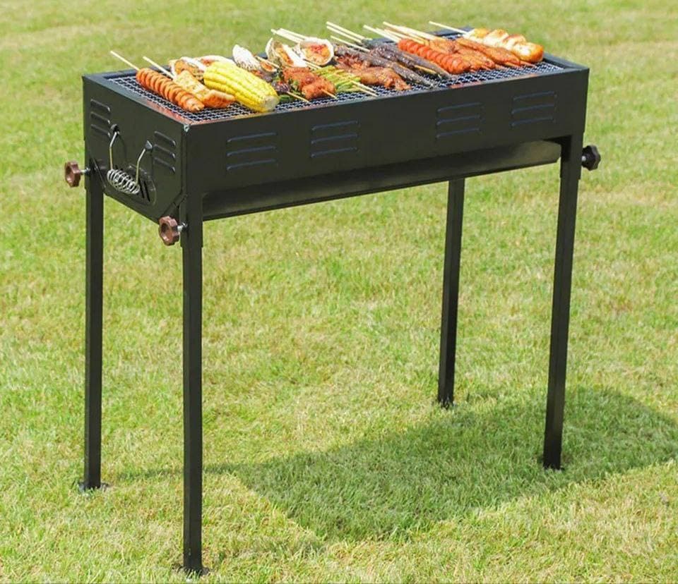 THICKENED LARGE CAPACITY MULTIPURPOSE INDOOR/OUTDOOR DOUBLE SIDED RECTANGULAR CHARCOAL BERBECUE (BBQ) GRILL - image 1