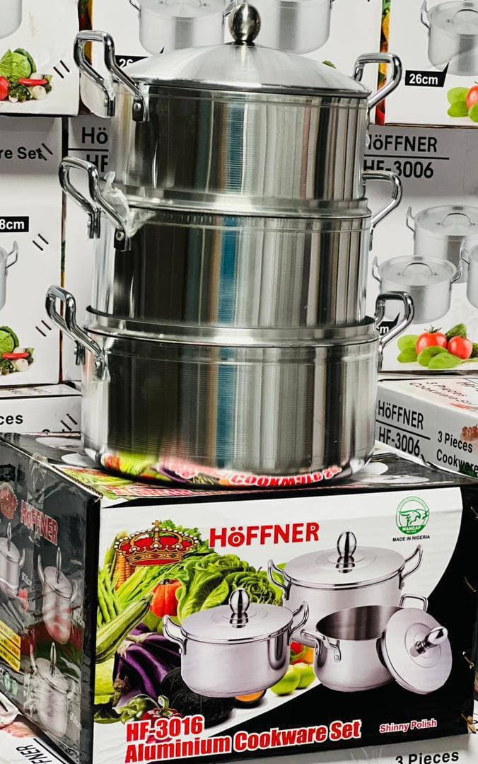3PCS HOFFNER THICKENED ALUMINUM POT / COOKWARE SET (MODEL 3016) - image 1